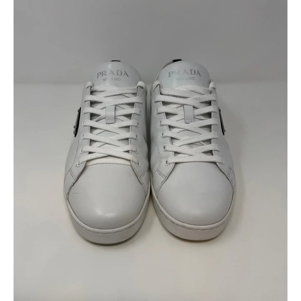 Prada Brushed Leather Sneaker White Size 9 US 8 Prada